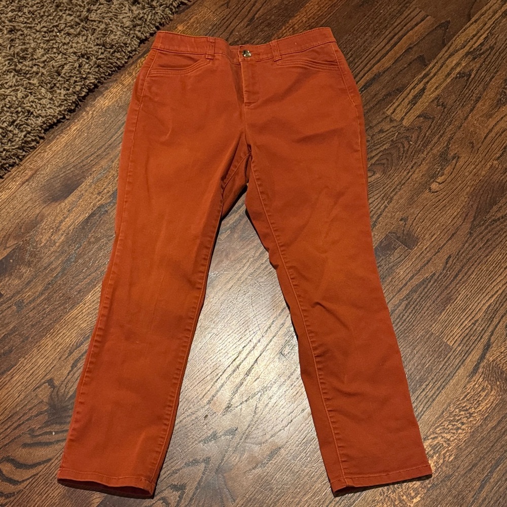 Like new rust colored Signature Slimming petite pants by Christopher & Banks. 6P